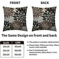 thumbnail image 4 of Black Dark Brown Pillow Covers 20X20 Inch Set of 2, Spring Summer Floral Dahlia Flower Cream Decorative Throw Pillow Covers Outdoor Modern Farmhouse Cushion Case for Home Couch Sofa Bed Decor, 4 of 5