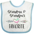 thumbnail image 3 of Inktastic Grandma and Grandpas Favorite Heart Grandchild Boys or Girls Baby Bib, 3 of 4