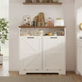 thumbnail image 2 of Vabches Double Tilt Out Trash Can Cabinet for 20 Gallon Garbage Can, White, 2 of 9