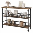 thumbnail image 4 of Console Table, Sofa Table, Gray Console Tables for Entryway, Living Room, Hallway, Foyer, Corridor, Office，Bedroom (Brown), 4 of 9