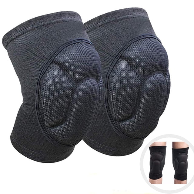 Rodilleras deportivas, para prevención de colisiones para deportes al aire libre, correr, gimnasio, baloncesto, voleibol (negro, 1 par)