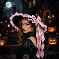 thumbnail image 4 of LIIPEE Halloween Bow Mesh Embellishment Witch Hat For Women Costume Accessories One Size, 4 of 4