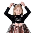 thumbnail image 5 of JCCXIN Toddler Baby Girls Halloween Dress Cat Animal Role Play Sequins Tulle Dress-Up Party Dresses With Headband Crew Neck Long Sleeve Trick Or Treat Carnival Funny Festival Clothes,Black,2-3 Years, 5 of 5
