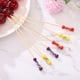 thumbnail image 3 of Uxcell 100Pcs Palillos de cóctel de doble perla, palillos de bambú para bebidas, alimentos y frutas, rojos, 3 of 6