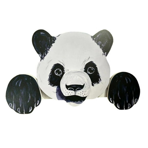 Panda Animal Fence Peeking Yard Art Decoration Outdoor Fence Decoration