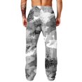 thumbnail image 7 of Hsovts Camo Pants for Men Casual Lounge Drawstring Elastic Waist Athletic Relaxed Fit Sweatpants Workout Pant with Pockets Dark Gray 3XL, 7 of 7