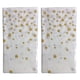 thumbnail image 1 of KAKOWELY 2 manteles rectangulares con estampado de estrellas doradas, desechables, con pentagrama, para mesa de picnic, decoración de mesa, suministros para fiestas y festivales., 1 of 4