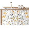 thumbnail image 2 of Yellow Daisy Floral Cabinet Curtain 32"Wx55"L,Dustproof Pantry Door Curtain with Self Adhesive Tape,Spring Rustic Botanical Flowers Tall Storage Cover Privacy Drape for Bathroom Kitchen Laundry Room, 2 of 9