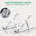 thumbnail image 4 of Soporte para Laptop, Soporte Portátil, Aluminio Enfriador para MacBook, iPad, Pro, Laptop Stand con Ventilación para Portátiles y Tabletas, 4 of 4