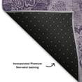 thumbnail image 5 of Addison Rugs Mayfield Premium Machine Washable Transitional Floral Plum Runner Rug, 2'3" x 7'6", 5 of 6