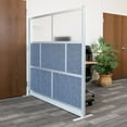 thumbnail image 4 of Luxor Freestanding Modular Room Divider Wall System with Built-in Cable Management Tray - 70" x 70" Starter Wall, 4 of 10