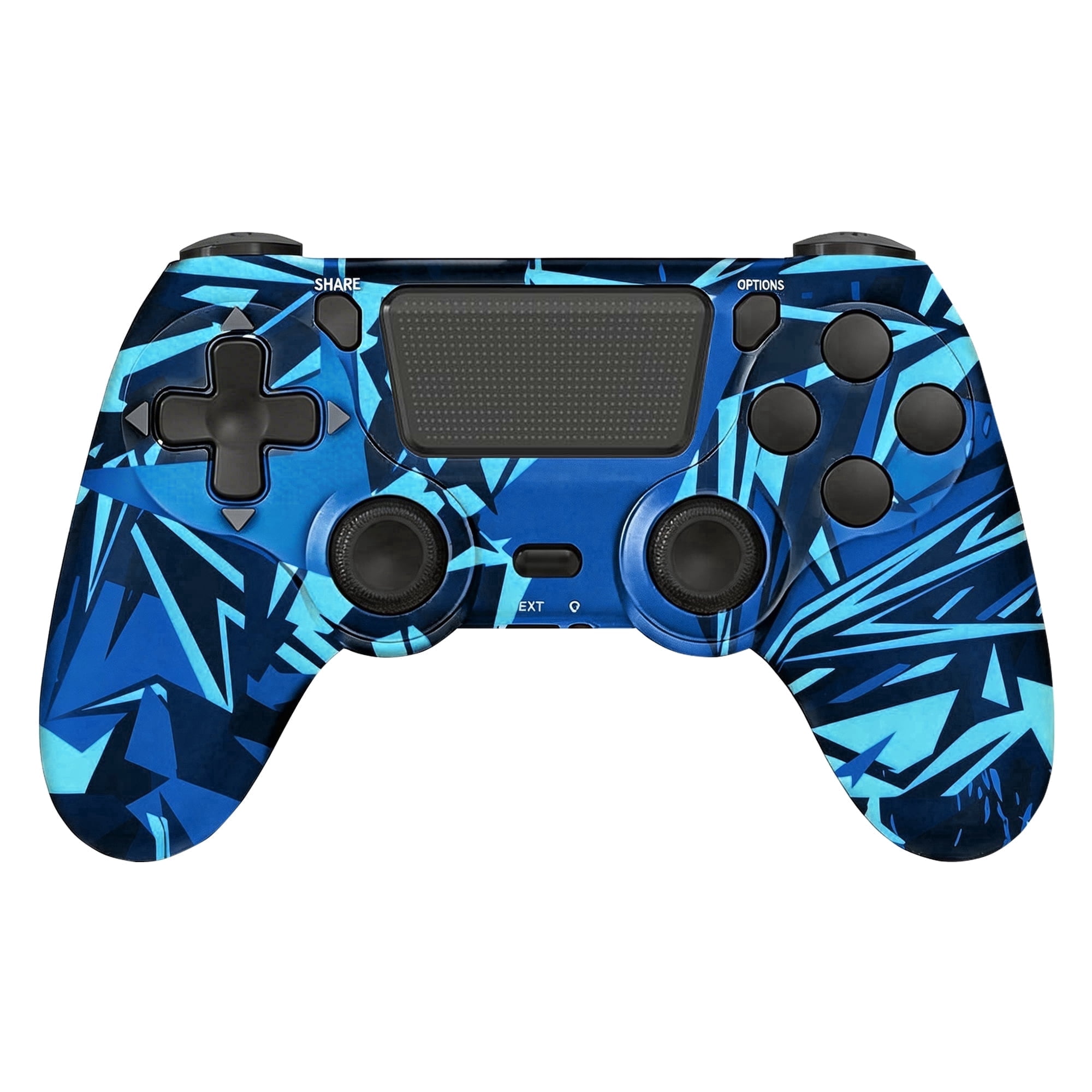 Wireless Gaming Controller Compatible with P-4/P-4 Slim/P-4 Pro/PC, Game Remote Controller with Dual Vibration/3.5mm Audio Jack/6-Axis Gyro/Touch Pad