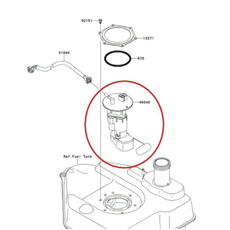 Fuel Pump Assembly For 2008-2020 Kawasaki Brute Force 750