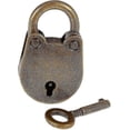 thumbnail image 1 of Candado con llave, forma de oso, mini candado, candado de estilo antiguo vintage, 1 of 5