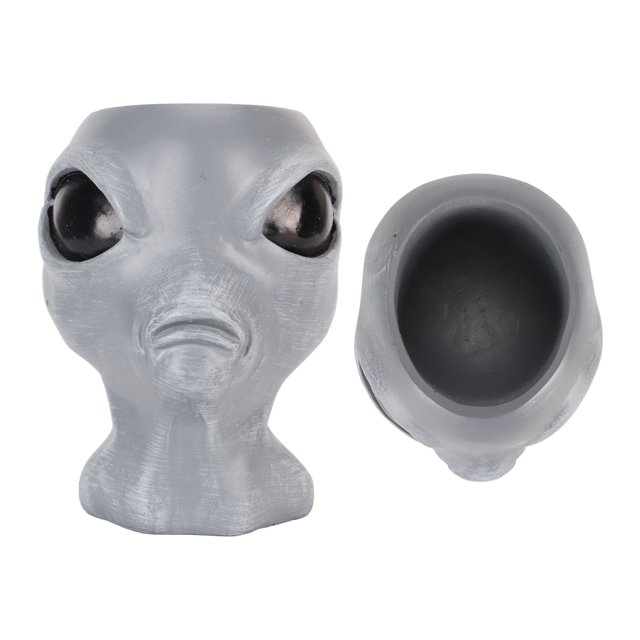 Pots de Jardinière Visage, Pot de Fleurs Extraterrestre Léger à Grande Ouverture pour Extérieur