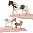 thumbnail image 2 of Set de juguetes Horses THINKBAY para niños con establo y 5 figuras de 6 a 12 años, 2 of 8