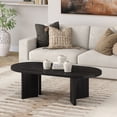 thumbnail image 3 of Evelyn&Zoe Scandinavian 48" Wide Black Grain Coffee Table, 3 of 7