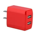 thumbnail image 2 of Puertos USB duales Cargador de pared Teléfono rápido de viaje Cargador de tableta Adaptador de carga USB DC 5V 2A Enchufe de EE. UU., Rojo, 2 of 2