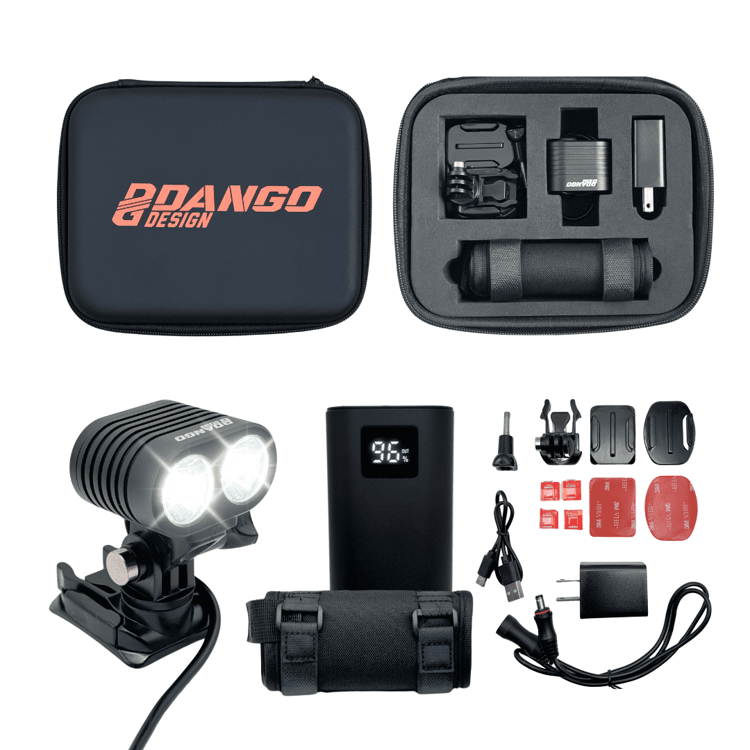 Dango Design Navigator Helmet LED Headlamp | 2,100 Lumen Rated Cree LEDs | Rechargeable Battery