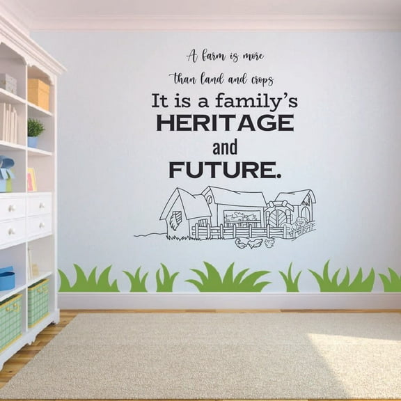 A Farm Is More Than Land And Crops Farm Life Farm Living Quotes Wall Sticker For Home Barn Room Bedroom House Art Decal House Fun Home Decors Stickers Wall Art Vinyl Decoration Size (20x20 inch)