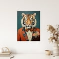 thumbnail image 4 of Tiger in a Tuxedo Fun Animal Portrait Unframed Wall Art Print Poster Home Decor Premium, 4 of 5