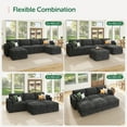 thumbnail image 5 of HONBAY 144" L Shaped Sectional Modular Sofa with Storage, Oversized Cloud Chenille Sofa for Living Room, Dark Gray, 5 of 10