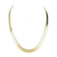 thumbnail image 4 of Necklace For Women 14K Herringbone Flat Necklace 20" 5MM Gold Plated, 4 of 7