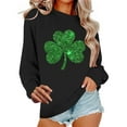 thumbnail image 2 of St Patricks Day Outfits for Women Cute Crewneck Sweatshirt Graphic Heart Shamrock Shirt Long Sleeve Casual Pullover Tops, 2 of 6
