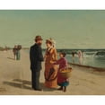 thumbnail image 2 of Samuel S. Carr 17x15 Gold Ornate Wood Frame and Double Matted Museum Art Print Titled - Selling Oranges by the Seashore (1877), 2 of 4