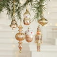 thumbnail image 3 of KUCASI 2Pcs Shatterproof Christmas Ball Ornaments – Diamond Texture, Champagne Gold Hanging Balls for Tree and Holiday Decor, 3 of 6