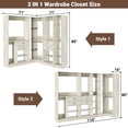 thumbnail image 7 of Homieasy Freestanding Closet System with Wooden Drawers, 80'' Height Cloth Garment Organizer, Walk-in Closet with Hanging Rod, White Oak, 7 of 7