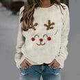 thumbnail image 4 of Neewe Women's Oversized Sweatshirt Christmas Crewneck Long Sleeve Casual Loose Pullover Tops, 4 of 7
