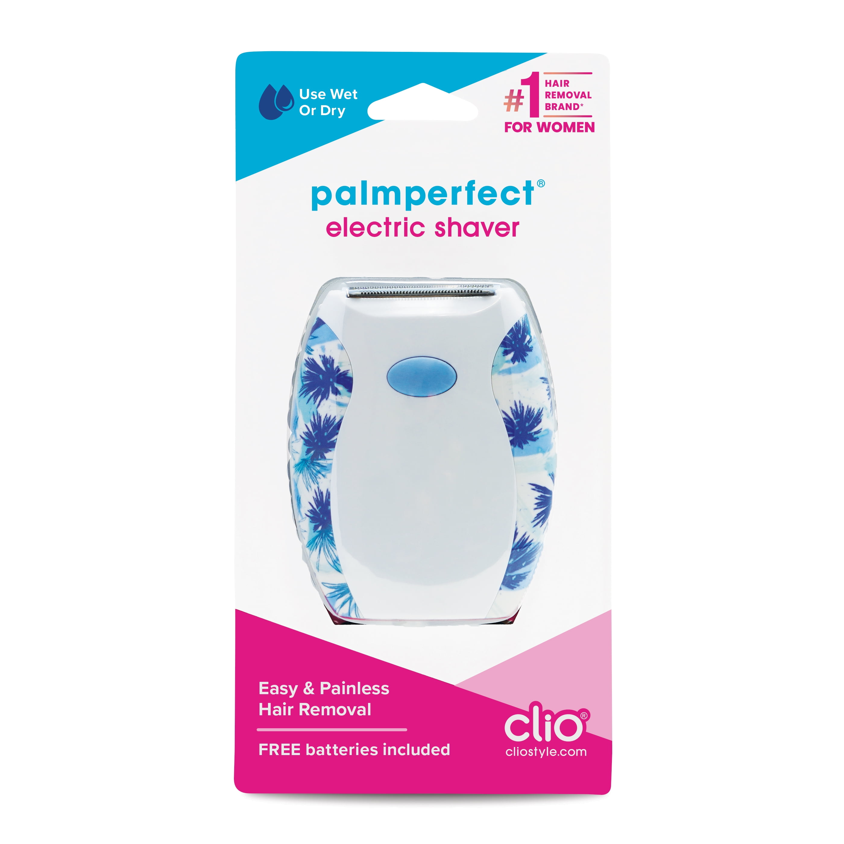Clio Palmperfect Electric Shaver, Female Electric Shavers, Battery Operated, Color and Pattern May Vary