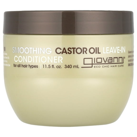 Giovanni Smoothing Castor Oil Leave-In Conditioner, For All Hair Types, 11.5 fl oz (340 ml)