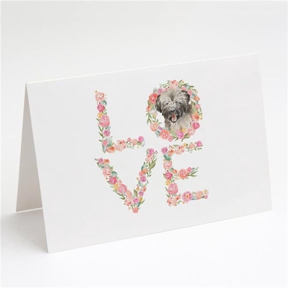 Briard #2 LOVE Greeting Cards and Envelopes Pack of 8 7 in x 5 in