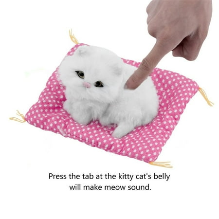 Cute Meowing Plush Sleeping Cat With Sound Press To Meow Miaow Vivid Lifelike Soft Stuffed Cat Cute Meowing Plush Sleeping Cat With Sound Press To Meow Miaow Vivid Lifelike Soft Stuffed Cat