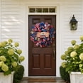 thumbnail image 6 of Anniversary Patriotic Wreath, 4th of July Wreath for Front Door with Wooden Eagle Sign & Red White Blue Ribbon, 15 Inch, 6 of 8