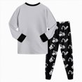 thumbnail image 5 of TOWED22 Infant Baby Boy Clothes 2-Piece Long Sleeve Crew Neck Sweatshirt Tops Casual Pocket Joggers Pants Cartoon Outfits Toddler Clothing Set(Black,3-4 Y), 5 of 8