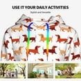 thumbnail image 4 of Daiia Dachshund Walking Pattern Women's Fashion Hoodies & Sweatshirts with Kangaroo Pocket Hooded Sweatshirt with Eye-catching Drawstrings-X-Large, 4 of 7