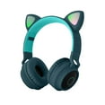 thumbnail image 1 of Bluetooth 5.0 Auriculares inalámbricos con orejas de conejo y gato LED con micrófono para niños y niñas, 1 of 2