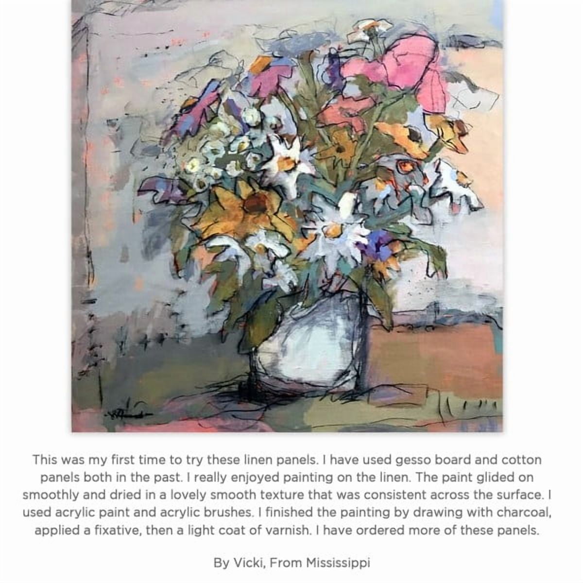 Centurion Universal Acrylic Primed Linen Panels -11x14"Canvases for Painting - 3 pack of Canvases for Oils, Acrylics, Water-Mixable Oils, and More