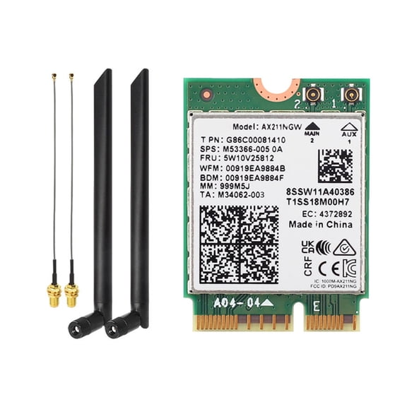WiFi6E AX211NGW PCI-E Wifi Card 5374M Tri-band BT5.3 Adapter For IntelAX211 Card Key-E CNVIO2