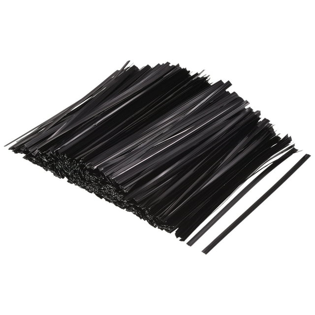 Cierres de Foil Uxcell 4.72" Plástico para Pan Dulce Negro 750Pcs