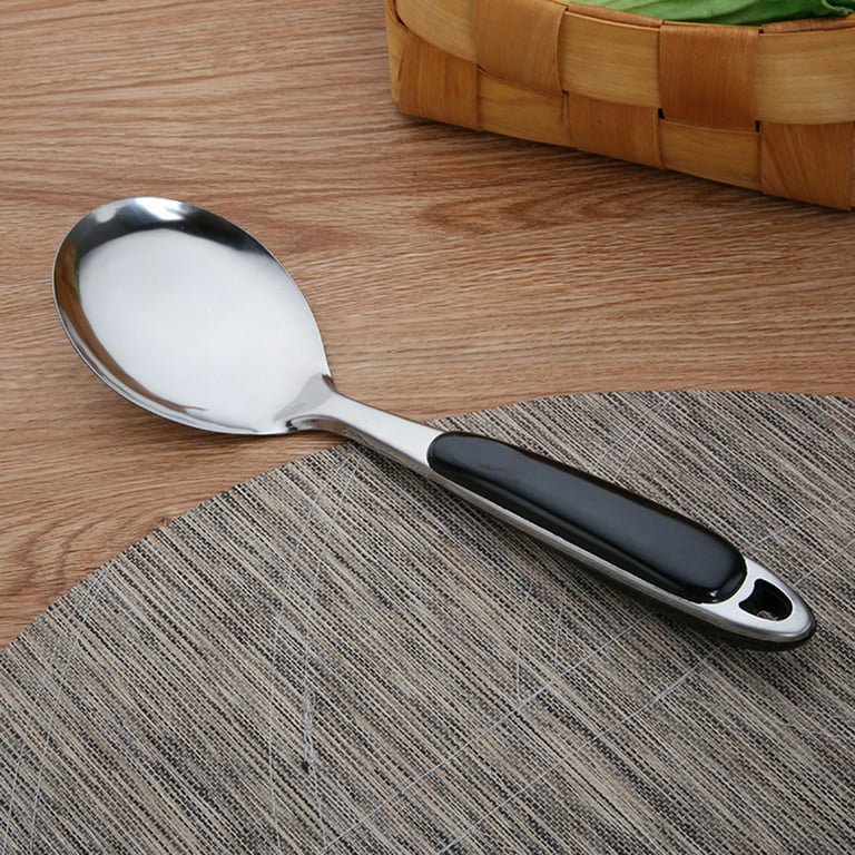 304 Stainless Steel Wooden Handle Soup Ladle Spoon | Harfington