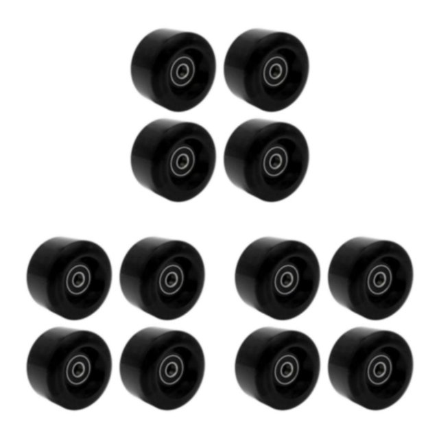 Decodeary Inline Skate Wheel PU Wear-Resistant 58mm Wheels Replacement 82A Black 58x58x32mm 3Set