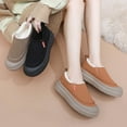 thumbnail image 3 of Suede Short Snow Boots for Women Low Top Loafers Casual Slip on Round Toe Winter Walking Shoes, 3 of 9