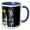 Blue/White, variant on 3drose, Hawk Looking for His Next Meal, 15oz Mug