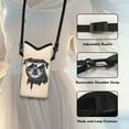 thumbnail image 5 of Xoenoiee Neoprene Phone Bag Lightweight Cellphone Sleeve Pouch Shockproof Phone Bag Adjustable Crossbody Strap Hook and Loop Fastener Pouch Case, 4 X 8 Inch, Sunglasses Rottweiler Dog Beige, 5 of 7
