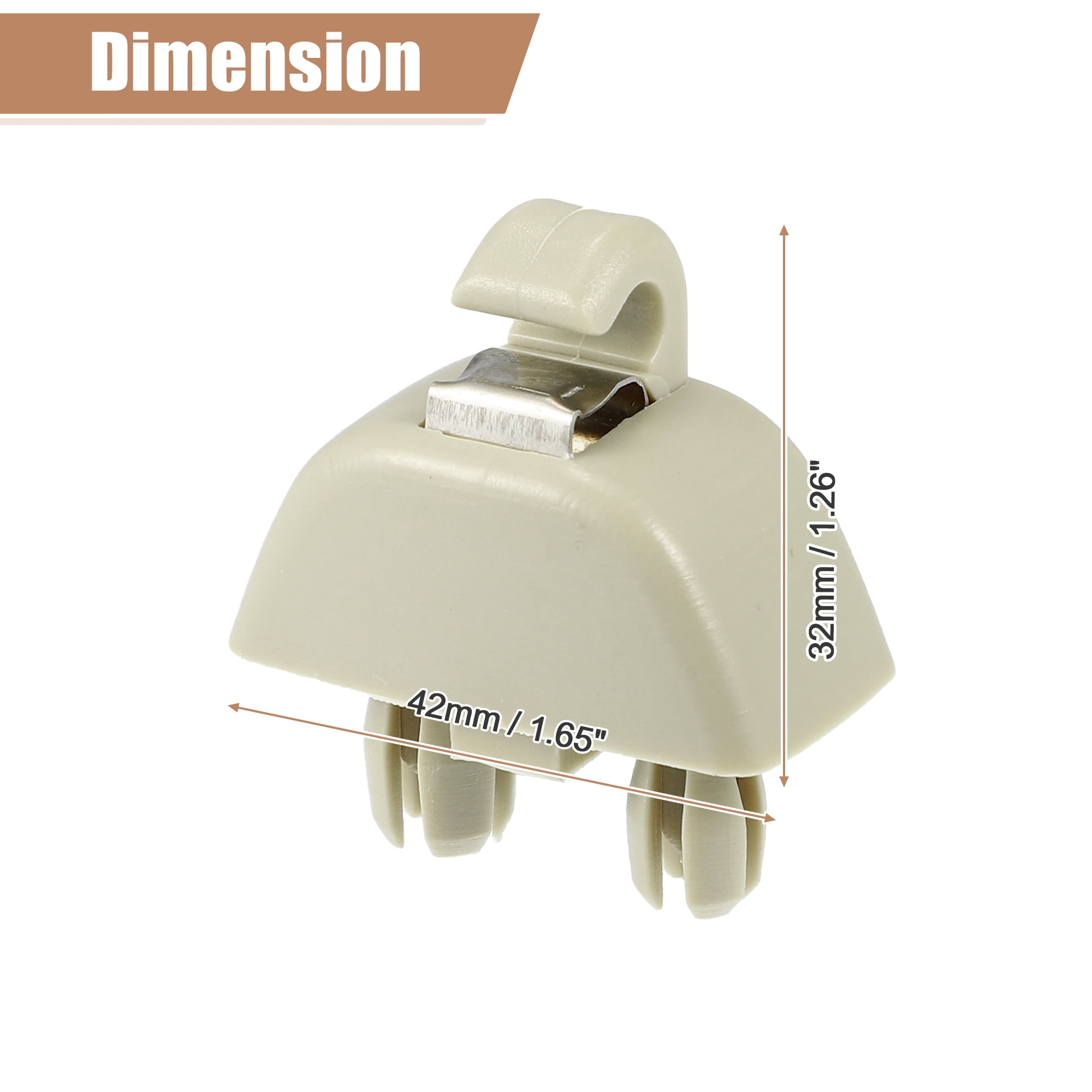 Unique Bargains 2pcs Sun Visor Support Clip Retainer for Audi A6 A7 A8 Beige