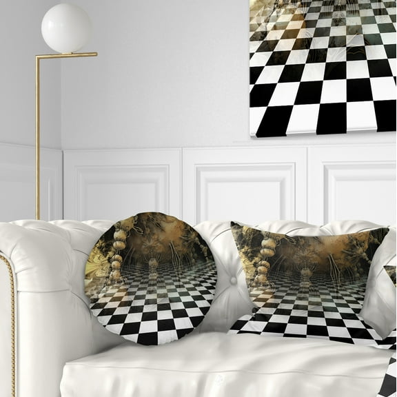 Designart Geometric Composition Close up - Contemporary Throw Pillow - 12x20